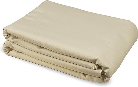Creative Mark Unprimed Cotton Duck Deluxe Canvas - Army Duck 10oz Folded Canvas - 63" x 6 Yards - Bulk Un-Stretched Duck Canvas Fabric for Artists