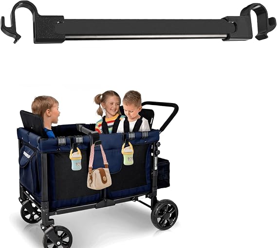 Forward-Facing Stroller Wagon Support Bar for WONDERFOLD W2 Elite Wagon (2 Seater), Removable Wagon Accessory for WONDERFOLD W2 Veer Wagon, Lightweight Aluminum Alloy, Easy to Install