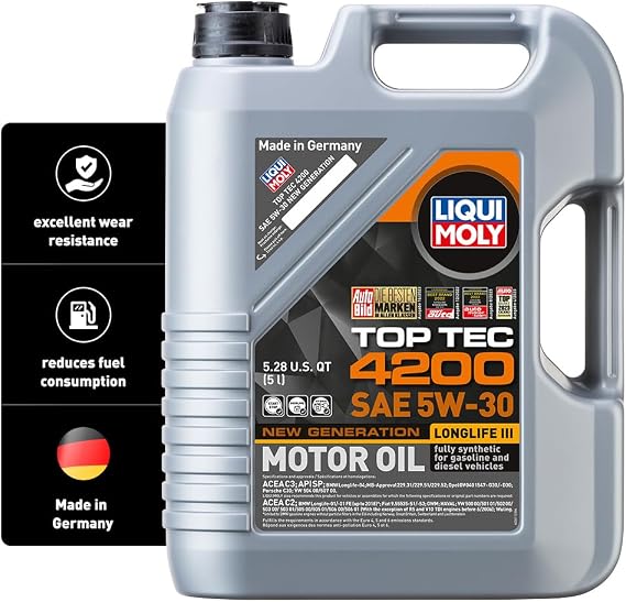 LIQUI MOLY Top Tec 4200 SAE 5W-30 New Generation | 5 L | Fully synthetic engine oil | SKU: 2011
