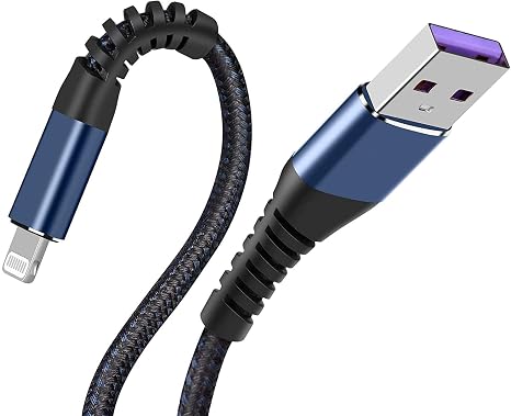 Short 12inch iPhone Charger Cable, Apple Certified Fast Charging Cord, Lightning Cable for iPhone 11/11Pro/11Max/X/XS/XR/XS Max/8/7/6/5S/SE/iPad Mini Air (2Pack,Blue)