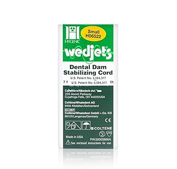 Dental COLTENE Wedjets Dental Dam Stabilizing Cord Small H06522 Yellow