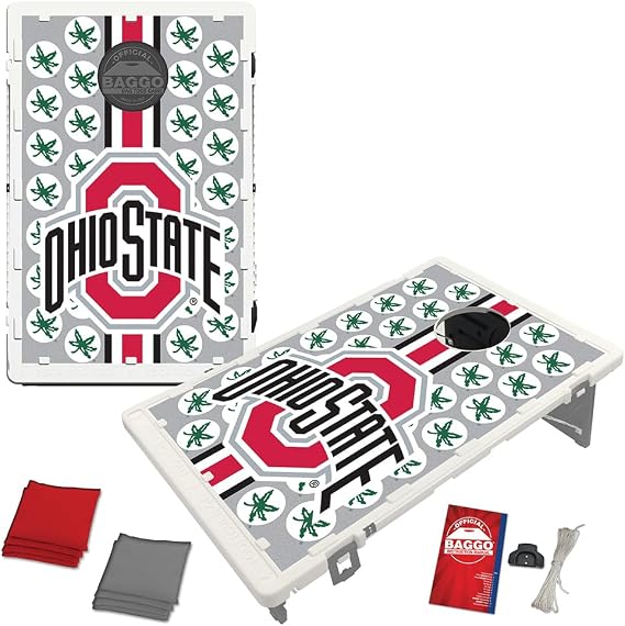 Ohio State Buckeyes Fanatic Portable Size 2x3 Bag Toss Set | Officially licensed Portable 2x3 Bag Toss Set with lightweight, pack-and-go design. Full set with bags & interior storage.