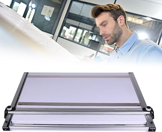 A2 Drafting Board, Portable Drafting Board Drafting Table with Parallel Bars, 60cm x 45cm, Easily Adjustable Drafting and Building Tools for Students and Professionals 23.6 X 17.7 Inches