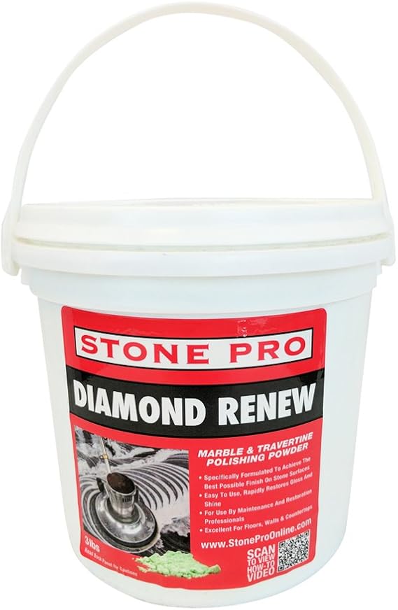 Stone Pro Diamond Renew - Marble and Travertine Polishing Powder - 3 Pound