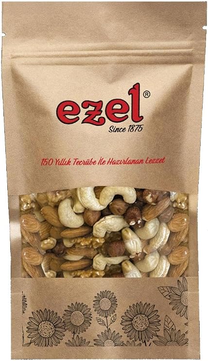 Ezel Kuruyemiş Doğal Dörtlü Karışık 500g – Zipli Ambalaj