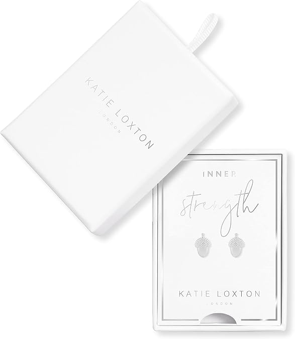 Katie Loxton Treasure The Little Things Inner Strength Womens Silver Plated Boxed Stud Earrings