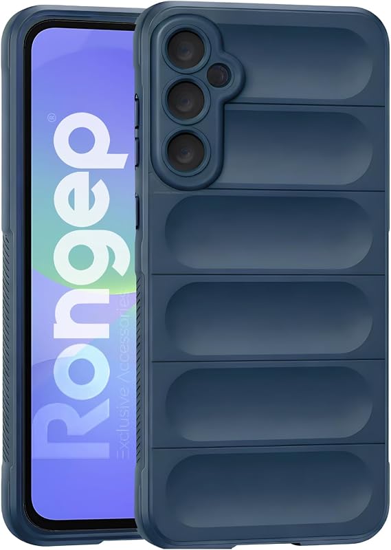 Rongep Samsung Galaxy A56 için Kılıf Matte-Blue Rugged Koruyucu Kalın Yapılı Kamera Yükseltili A 56 Kılıf İçi Süet Dokulu Darbe Emici ve Kayma Önleyici Özellikli Galaxy A56 Koruyucu Kılıf (Lacivert)