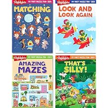 Highlights for Children My First Puzzle Fun 2024 Puzzle Books for Kids Ages 3-6, 4-Book Set of Matching, Mazes, Spot-The-Differences, and More Travel-Friendly Screen Free Brain-Boosting Activities