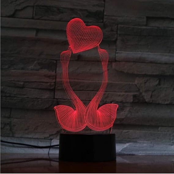 3D LED Night Light, 3D Optical Illusion Visual Lamp 7 Colors Gradual Smart Touch Desk Lamp
