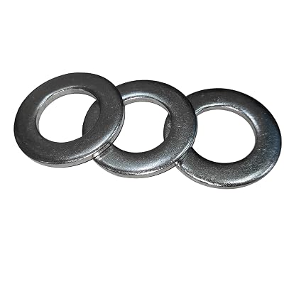 M36 Flat Washer, 304 Stainless Steel, 36mm ID, 66mm OD, 5mm Thickness, Plain Finish, for Bolt and Screw Pack of 3