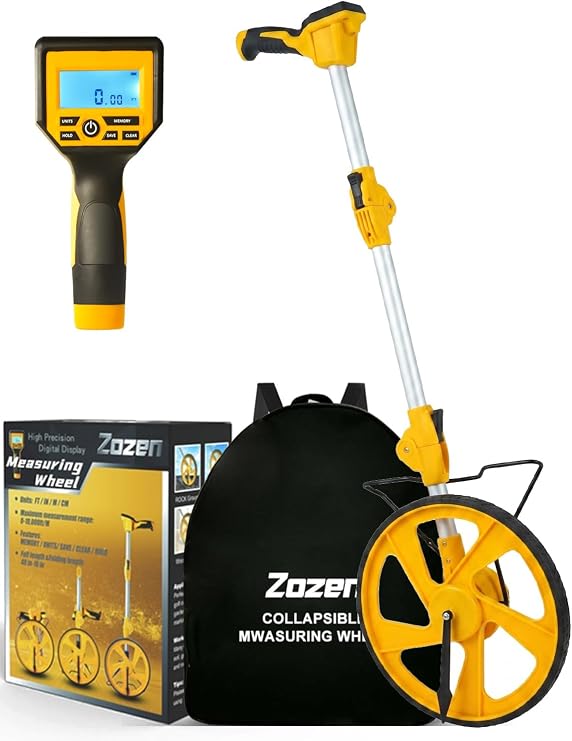Zozen Measuring Wheel Digital Display, Imperial & Metric, High Precision