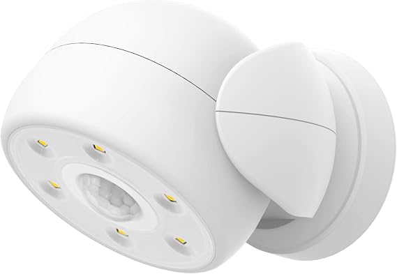 BIGLIGHT LED Wireless Motion Sensor Spot Light, Indoor and Outdoor Waterproof Spot Light, Garden Porch Wall Light, White [Energy Class A]