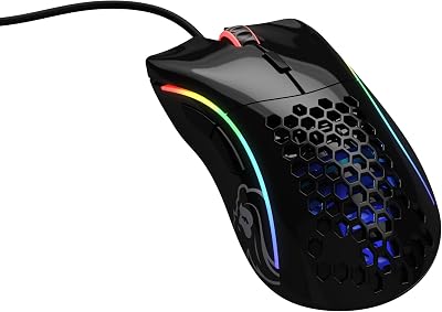 Glorious Gaming Mouse - Glorious Model D Honeycomb Mouse - Superlight RGB PC Mouse - 68 g - Glossy Black Wired Mouse