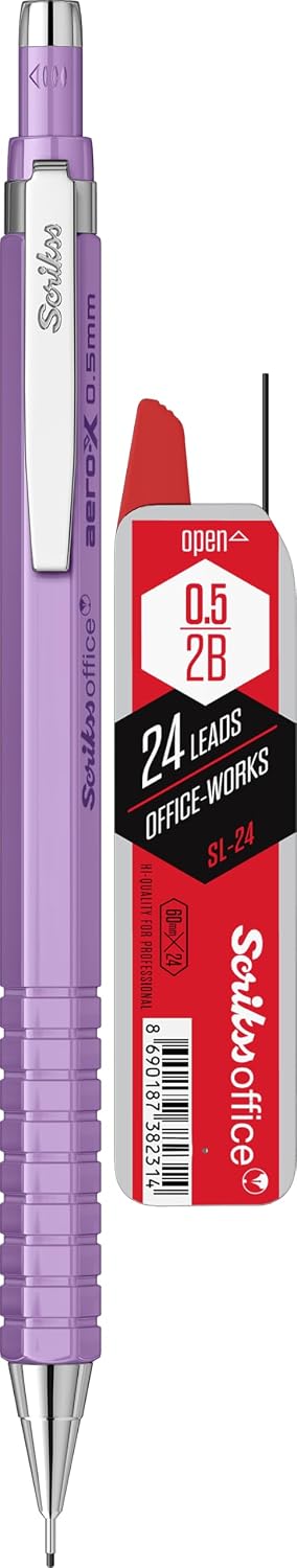 SCRIKSS OFFICE Aero-X Versatil 0.5 Mm Mor & SL-24 Min 2B 2Li Blister