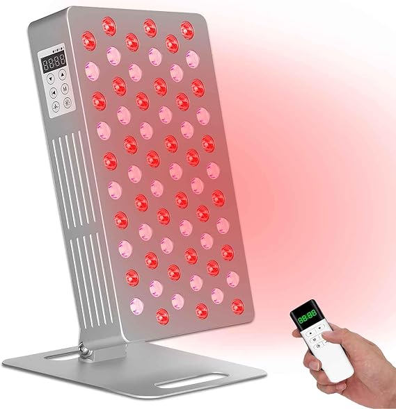 Red Light Therapy for Body & Face - 630nm 660nm 810nm 850nm 940nm 5 Wavelengths Infrared Red Light Therapy Panel Skin, Muscles & Recovery 63 Dual Chip LED Therapy Light Device with Stand