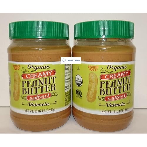 Trader Joes2 Joes Organic Creamy Peanut Butter Valencia Salted 16oz 454g Two Bottles