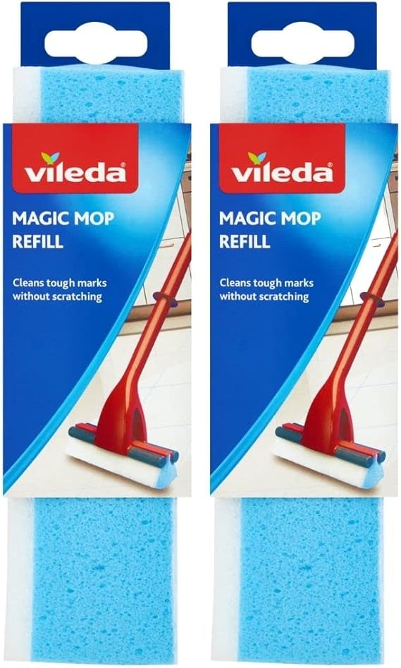 Vileda Magic Mop 3Action Refills, 2 Pack - Mop Head Replacements