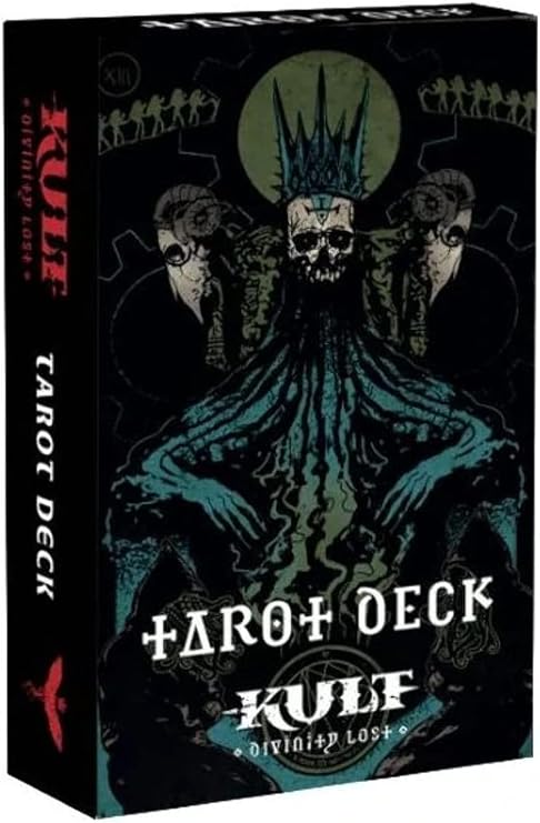 Modiphius Kult Divinity Lost Tarot Deck, 80 Card Oracle Set for Horror