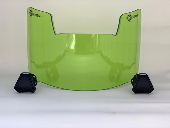 Precision Action Green 2.0 Football Helmet Visor // Eye-Shield // Fits Major Brands Kids, Youth & Adult Helmets // Eye Protection for Helmet and Facemask // Transparent Color