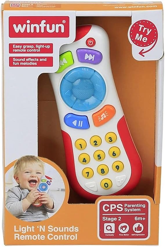 winfun 7300723 Remote Control with Lights and Sound for Babies, White