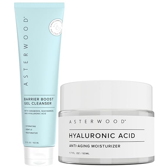 Asterwood Barrier Boost Cleansing Gel + Hyaluronic Acid Moisturizer