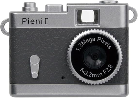 Kenko Mini Digital Toy Camera DSC-PIENI II Gray, 1.31MP, Still and Video Shooting, microSD Card Compatible, Neck Strap Included, 440773
