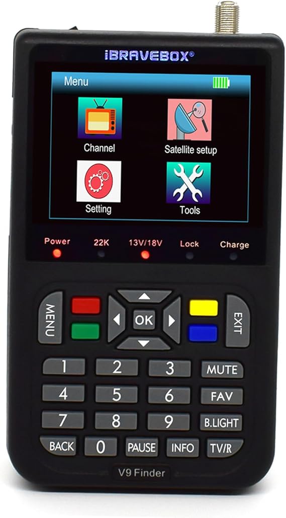 V9 Finder Digitaler Satellitensucher LCD-Satellitensucher Digitaler Satellitensucher Satellitensucher 35-Zoll-LCD-Digitalanzeige Satellitenfernsehen