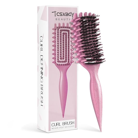 Curly Hair Brush, Curl Brush for Wet & Dry Hair | Curl Defining Brush for Effortlessly Defined Curls & Waves, Detangling Brush for Women, Men & Kids, Reduces Frizz