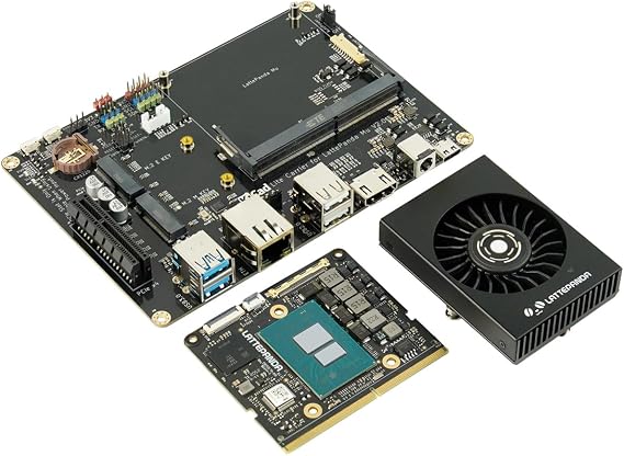LattePanda Mu Intel N100 x86 Compute Module Kit | 8GB LPDDR5 64GB eMMC | Modular SoM Board (Requires Power Supply) | Windows 10/11 & Linux Support | PCIe 3.0 | DIY NAS, Soft Router & Maker Dev