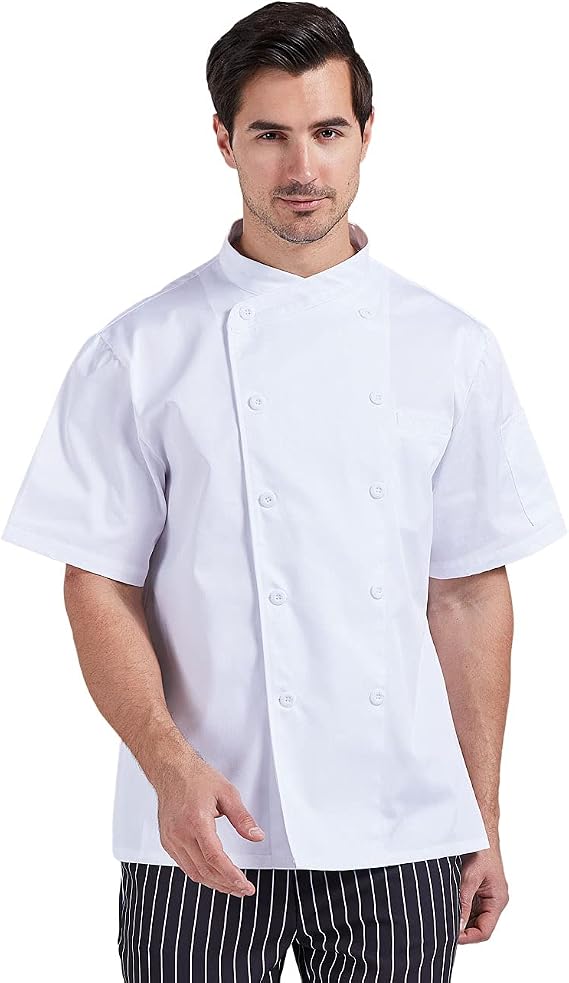 Nanxson Unisex Chef Coat Short Sleeve Men's Chef Jacket Chef Uniform