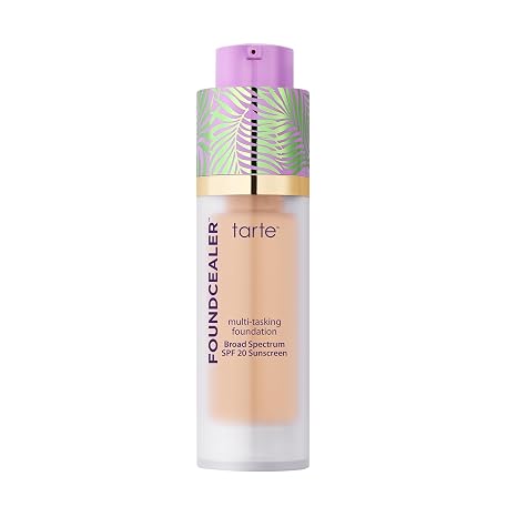 tarte Babassu Foundcealer Dewy Foundation Broad Spectrum SPF 20 Sunscreen Foundation & Concealer in 1 with SPF, Vegan Skincare Makeup with Radiant Buildable Medium Coverage, Cruelty Free