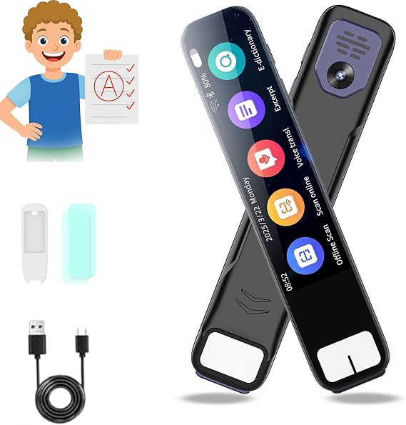 Pen Gpt, Ai Pen Instant Ai Answers for Math, History & More, 3.69-Inch Hd Touchsn Offline Translation, Voice Recording, Ai Pen for Test,