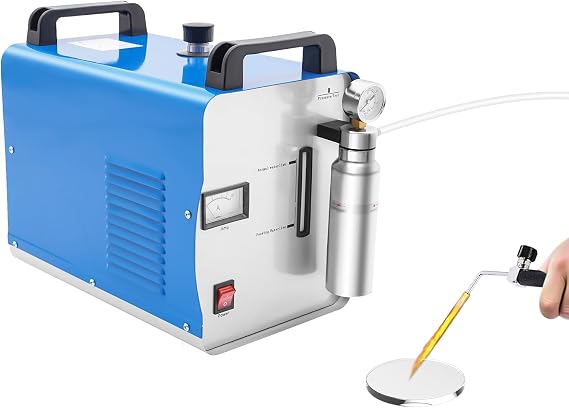 Gbonklong Oxygen Hydrogen Generator Water Welder Hydrogen Generator HHO Generator 86.26 Qt/H Flame Welder Acrylic Oxygen Generator for Home Use, Portable Oxygen Generator (Blue)