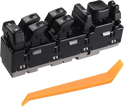 Power Window Switch Driver Side 15883319 Compatible with Cadillac Escalade, for Chevy Tahoe Avalanche 1500 2500 2003-2006, for Suburban 2500 2004-2006, for GMC Sierra 1500, for Yukon XL 1500
