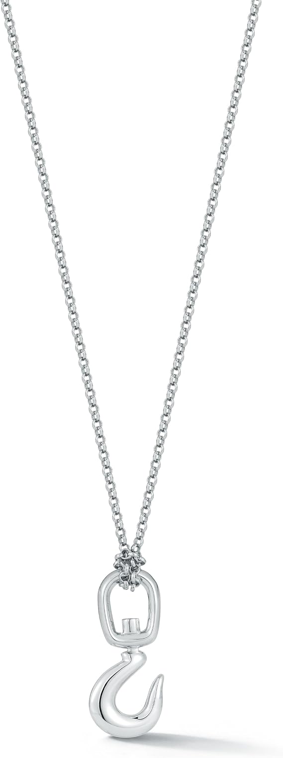 Hook Necklace, Silver