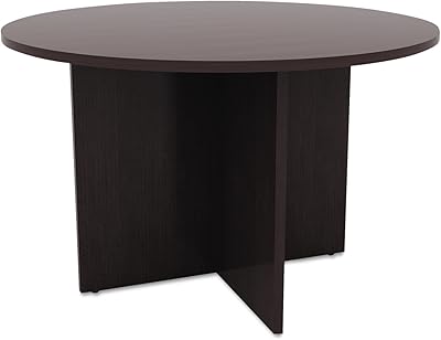 Alera alera Valencia Round Conference Table with Legs, 42 Diameter x 29.5h, Espresso