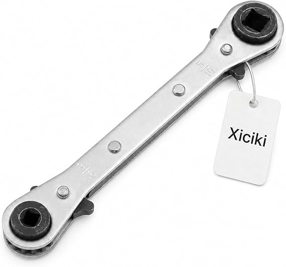 HVAC Tools Quad Spanner Air Conditioning Ratchet Spanner Four Different Models 3/8" 1/4" 5/16" 3/16" Refrigeration Tools Valve Spanner for Refrigeration Equipment Repair