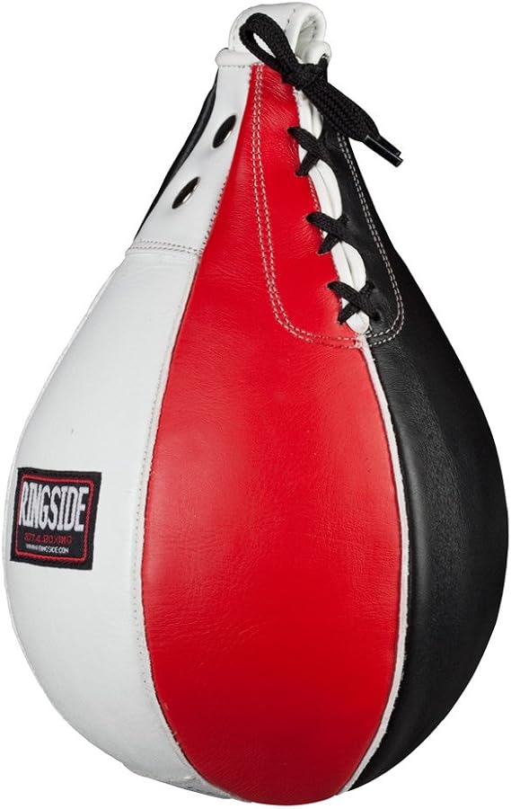 Ringside Boxing Speed Bag Durable Leather Construction with Reinforced Triple-Stitched Seams and Heavy-Duty Attachment Loop,for Speed and Reflex Training