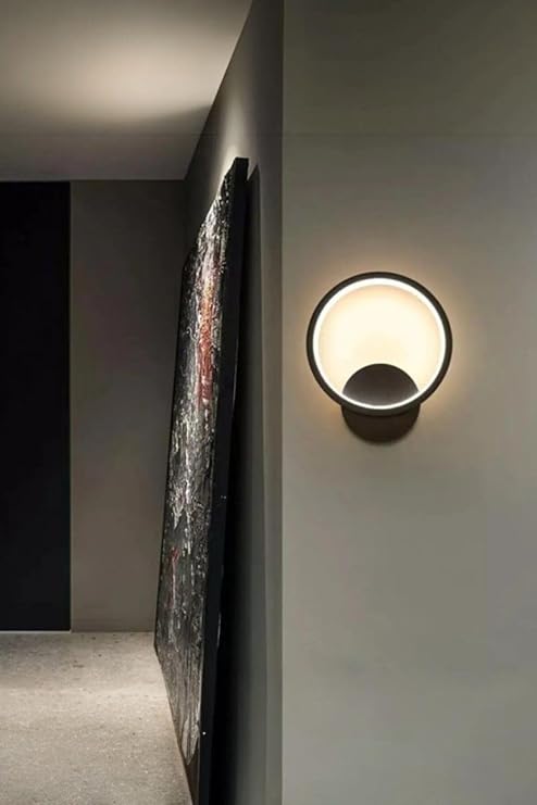 LEGACY Aura Modern Tasarım Siyah Renk Gün Işığı Ledli Hol - Banyo - Mutfak - Salon Led Duvar Aplik Siyah [Enerji Sınıfı A+++]