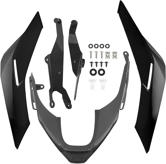 Aerodynamic Wing Deflector For Triumph For Street Triple For 765 R RS 2023-2025 Motorcycle Belly Pan Engine Spoiler Lower Fairing Cover Cowling Panel Spoilers Fairing Winglets(Black)