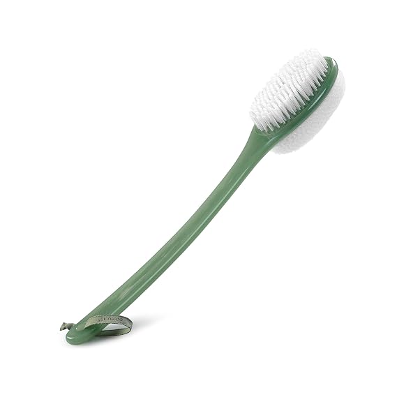 EcoTools Sea Gems Bath Bristle Brush, Dual-Sided Back Scrubber for Shower