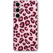 Samsung Galaxy A17 ile Uyumlu Pembe Leopar Desenli Şeffaf Telefon Kılıfı