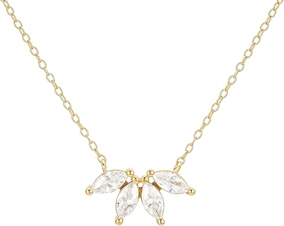 CAITLYNMINIMALIST 18K Gold Plated Sterling Silver Dainty Tinty Simple Adjustable Small Mid Length Necklace for Women Gift for Her