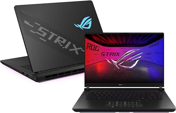 EXCaliberPC [2025] ASUS ROG Strix Scar 16 G635LX-XS97 (Intel Core Ultra 9 275HX, 32GB DDR5 RAM, 2TB NVMe SSD, NVIDIA GeForce RTX 5090, 16" 240Hz Mini LED, Windows 11 Pro) Gaming Laptop