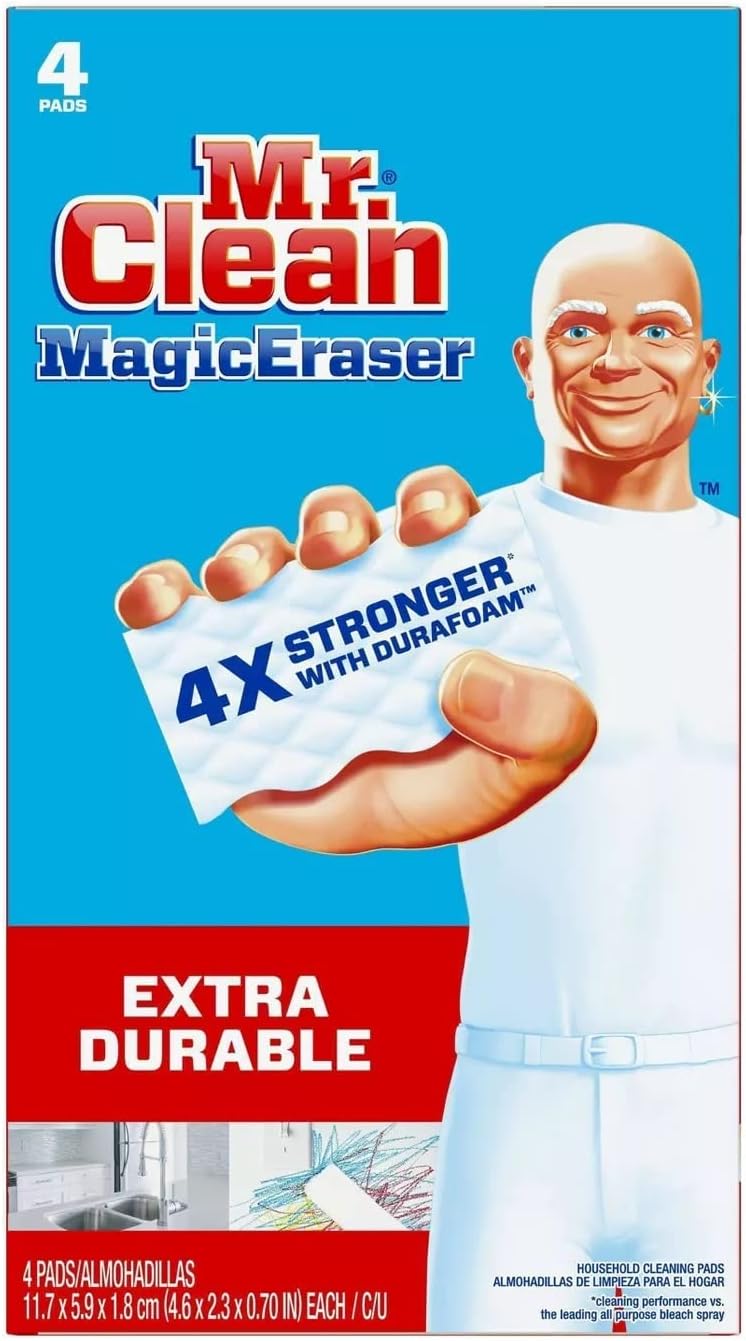 Mr. Clean Magic Eraser, Extra Power, 4 Pads Pack of 2 boxes