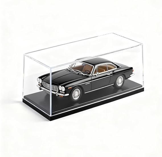 2-Pack Stackable Model Car Display Case for 1:64 Scale Cars, Dustproof Acrylic Display Box for Collectibles, Figures and Memorabilia, 12 x 5.8 x 4.9 cm