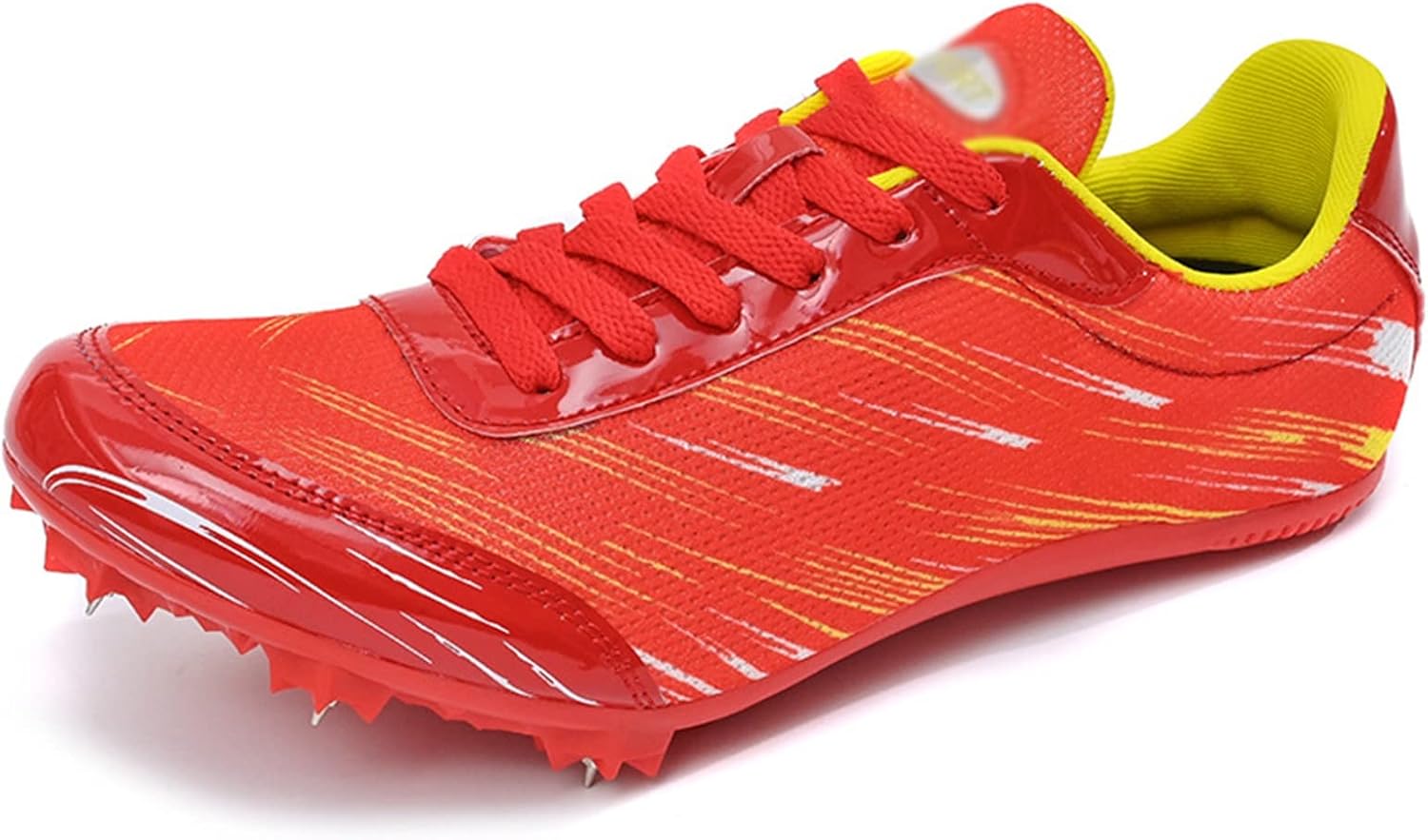 AIRFUL Professional Spikes Track Field Shoes Track and Field Running Shoes for Sprint and Mid-Distance for Men Women Kids Breathable Racing Jumping Sprint Running Sneakers (Color : Red, Size : 3 UK)