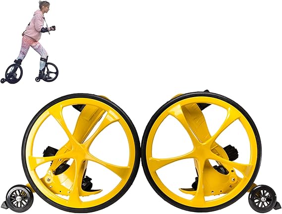 All Terrain Bike Wheel Inline Roller Blade Skates Inline Skates Big Wheel Creative Roller Blades - Inflated Plastic Tire Suitable for Adults Adjustable Green