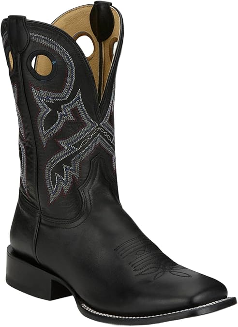 Tony Lama Lars 11" Men's Western Boot Full Grain Leather Square Toe Cowboy Boot with Orthotic Comfort Insole
