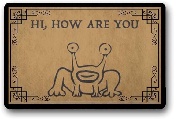Doormat Hi How are You Doormat Funny Frog Welcome Mat Texas Gift 16x24 Inch